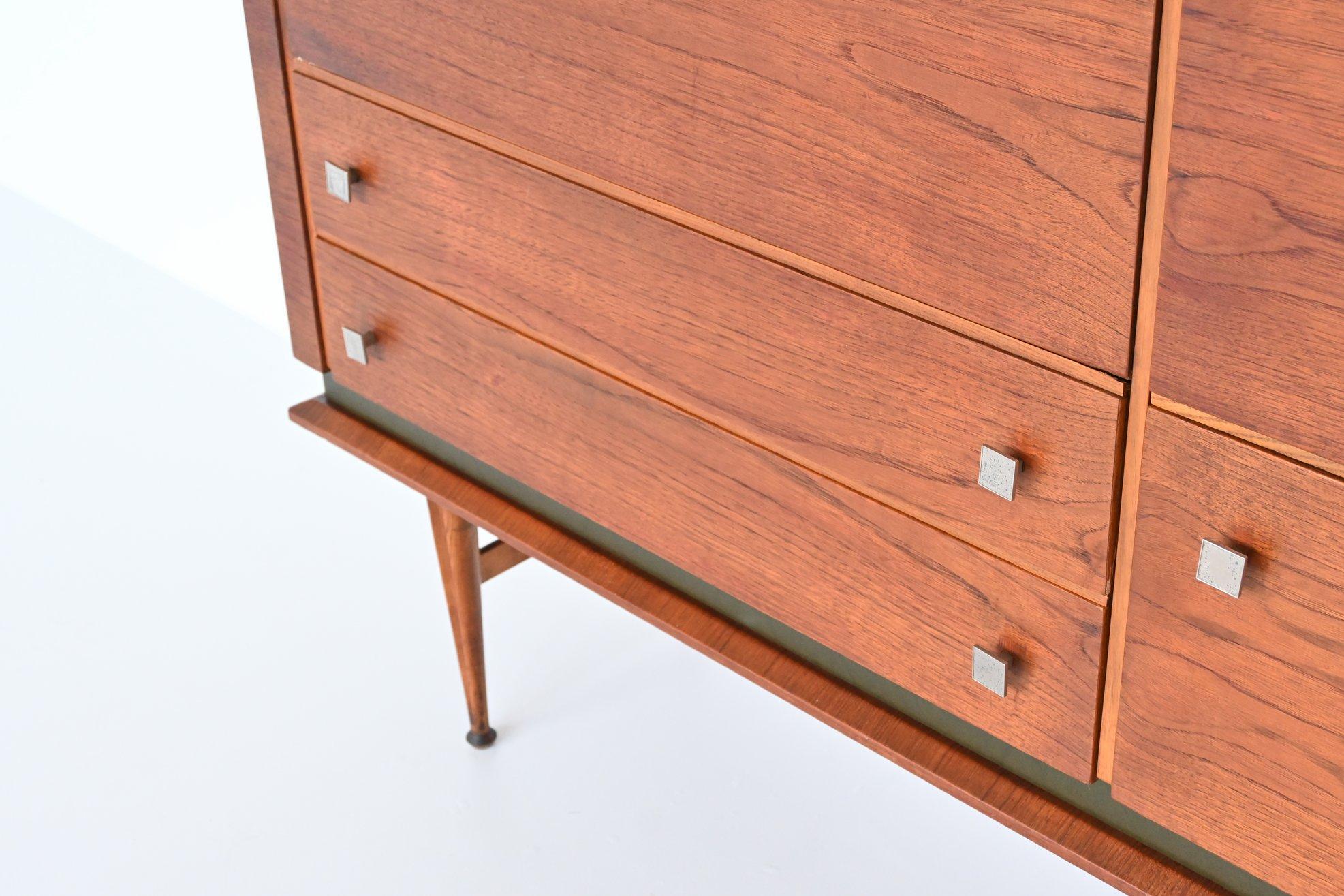 Italian Unusual Buffet Teak Wood, Italy, 1960 5