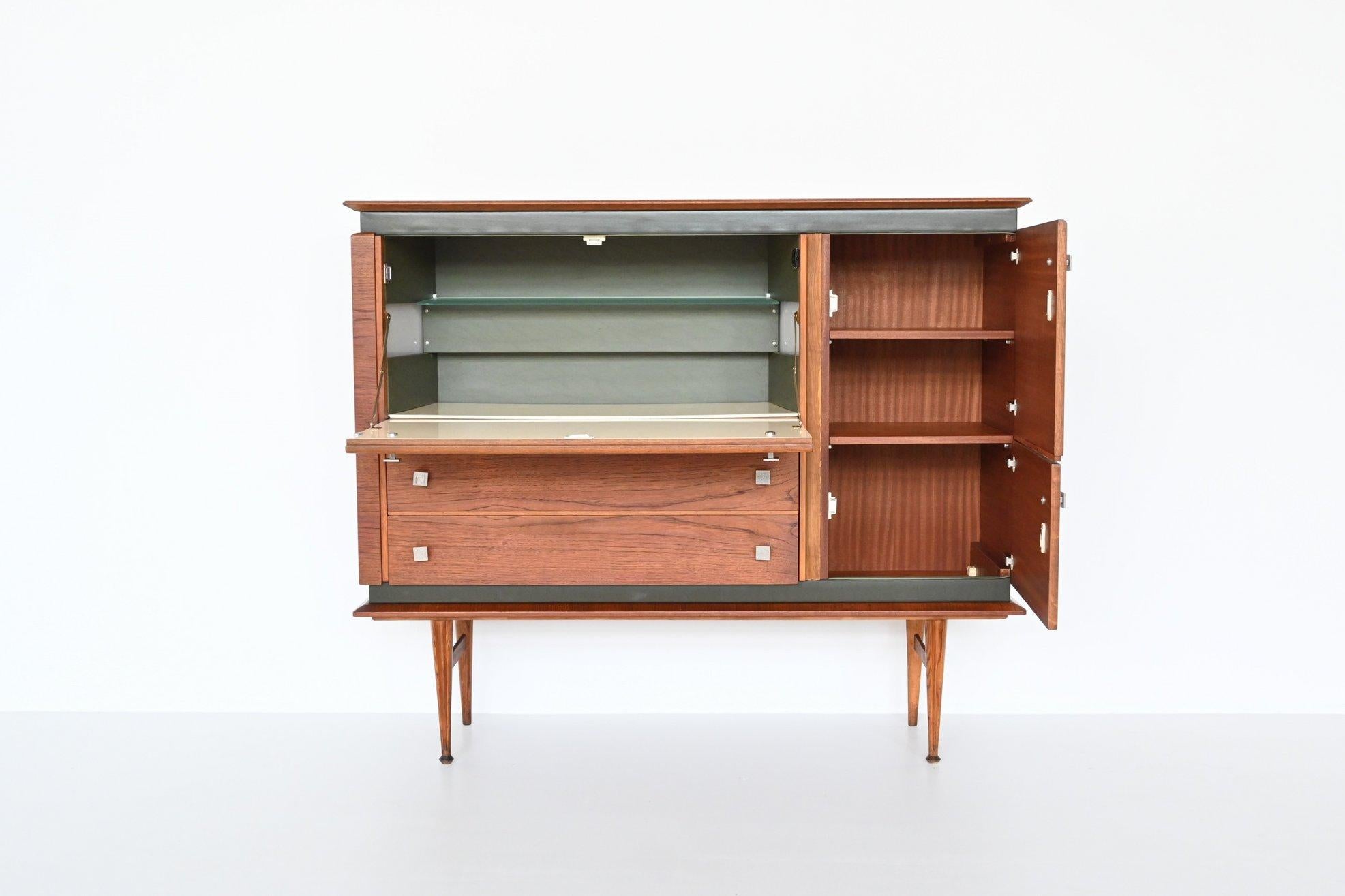 Metal Italian Unusual Buffet Teak Wood, Italy, 1960