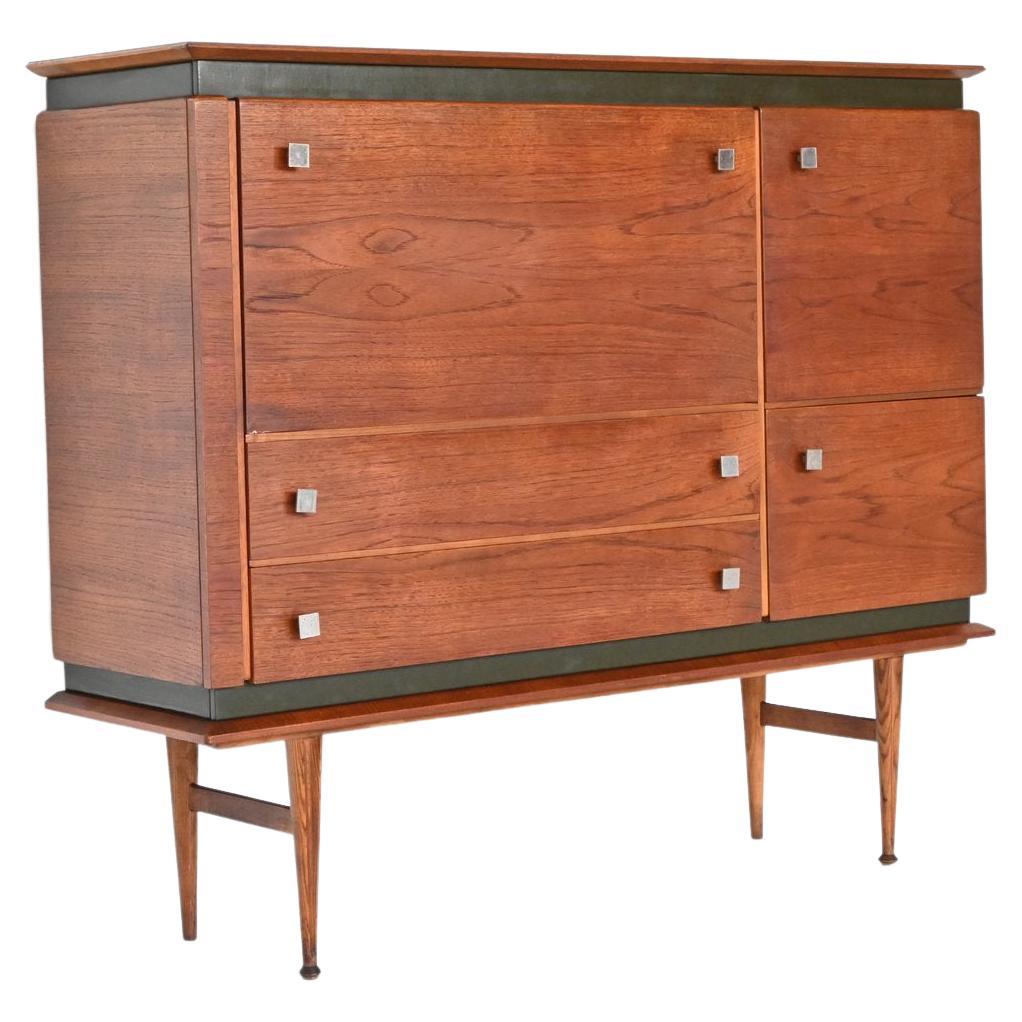 Italian Unusual Buffet Teak Wood, Italy, 1960