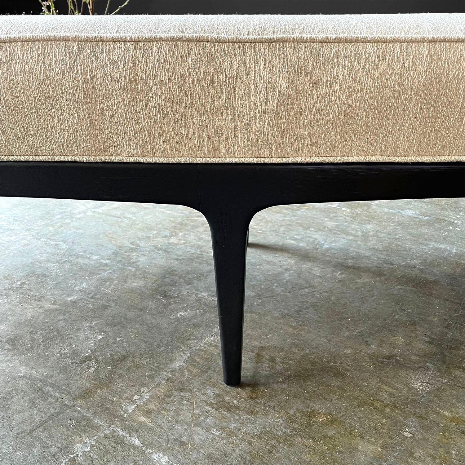 Mid-20th Century Italian Upholstered Entry Bench 