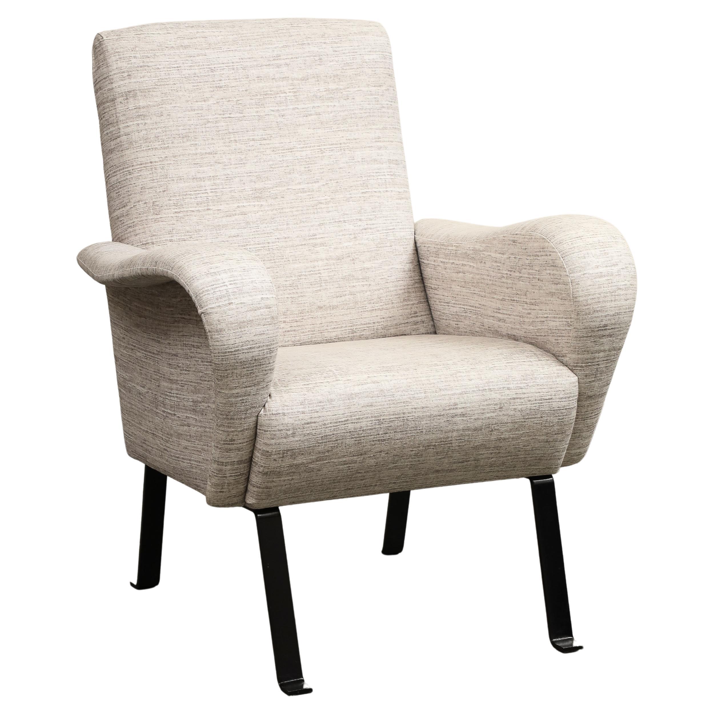 Italian Upholstered Lounge Chair by Luigi Caccia Dominioni