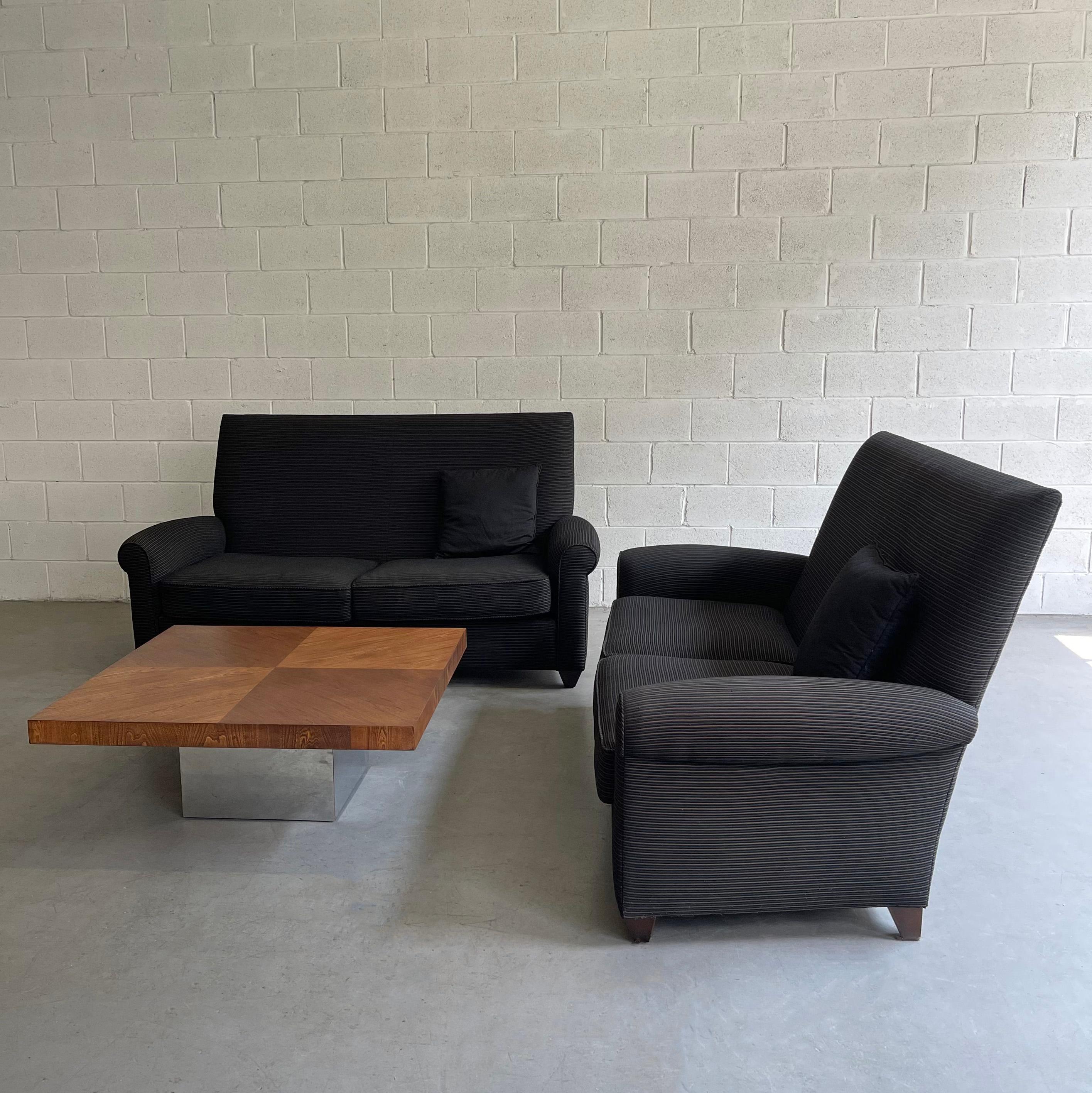 Modern Italian Upholstered Loveseat Sofa By Donghia