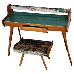Vanité italienne et le tabouret des années 1950