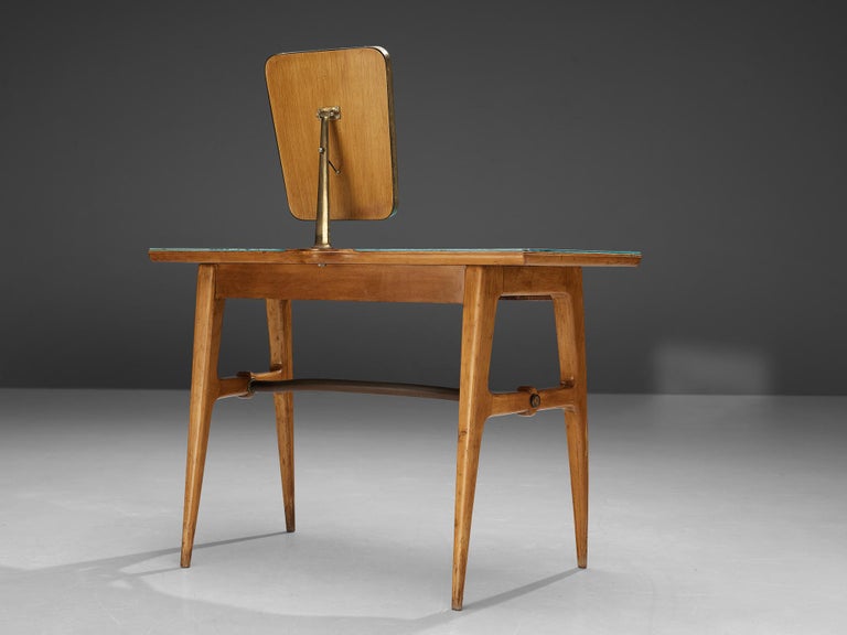 Italian Vanity Table in Cherry and Ash For Sale at 1stDibs