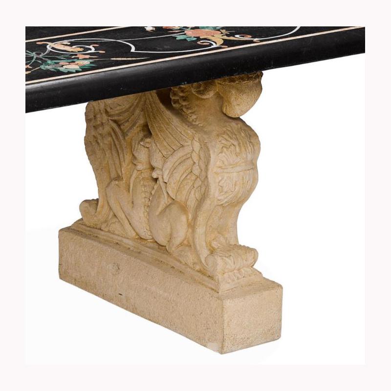 Italian Variegated Marble Inlaid Dining Table 10