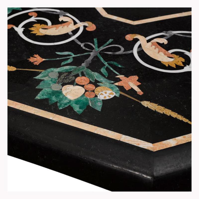 Italian Variegated Marble Inlaid Dining Table 12