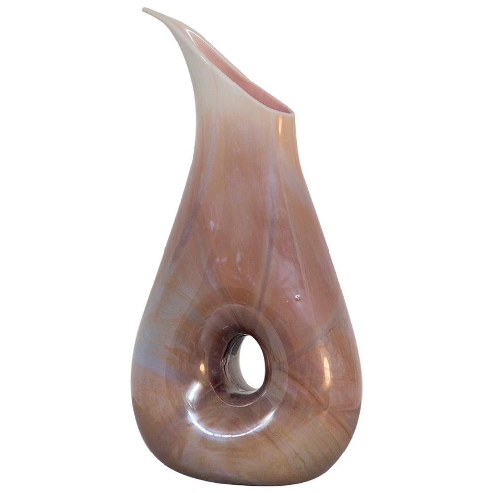 Italienische italienische Vase aus Chalcedon von Aureliano Toso, Dino Martens zugeschrieben, 1950er Jahre im Angebot