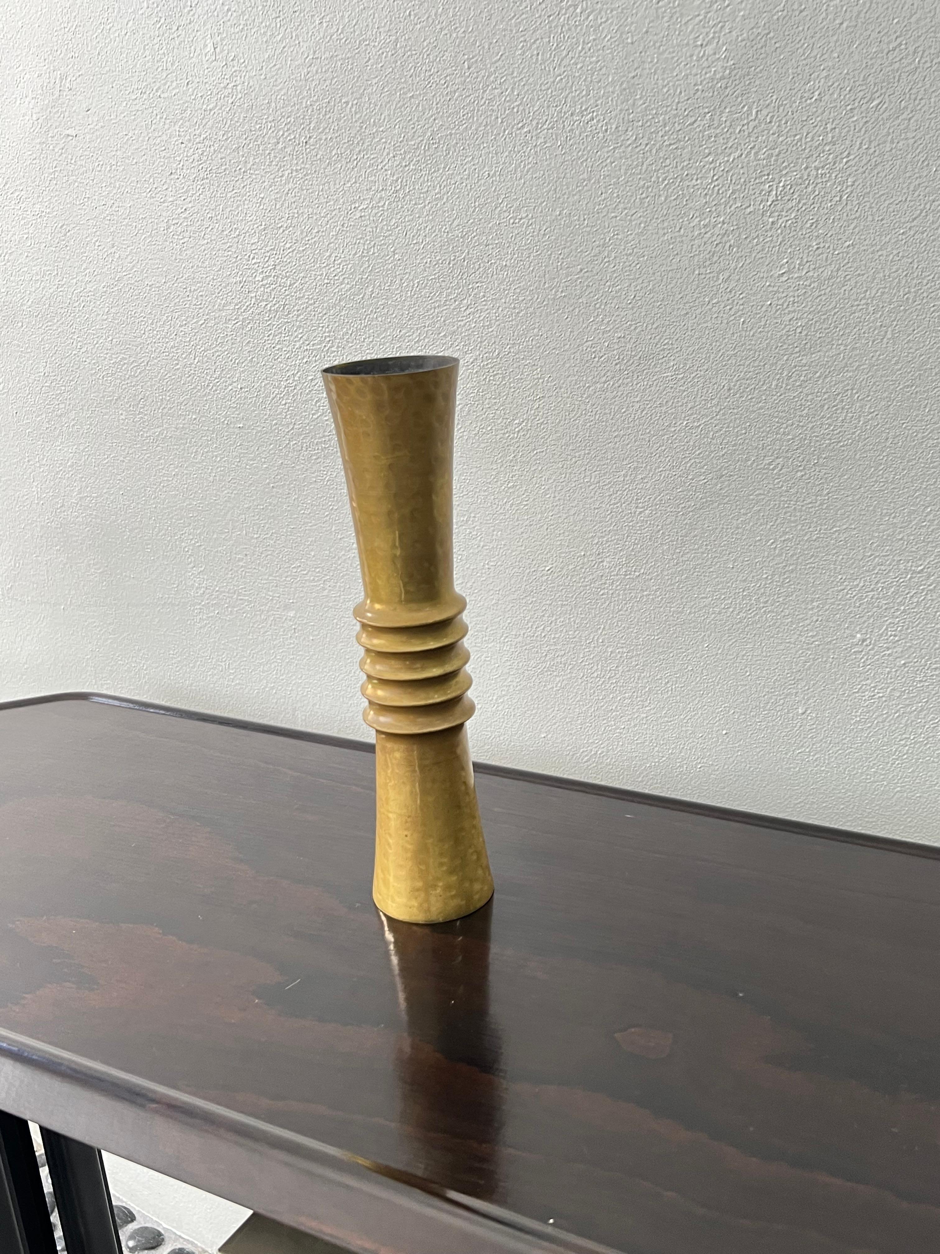 Italian Vase in Brass by Cognolato 1950s In Good Condition For Sale In Byron Bay, NSW