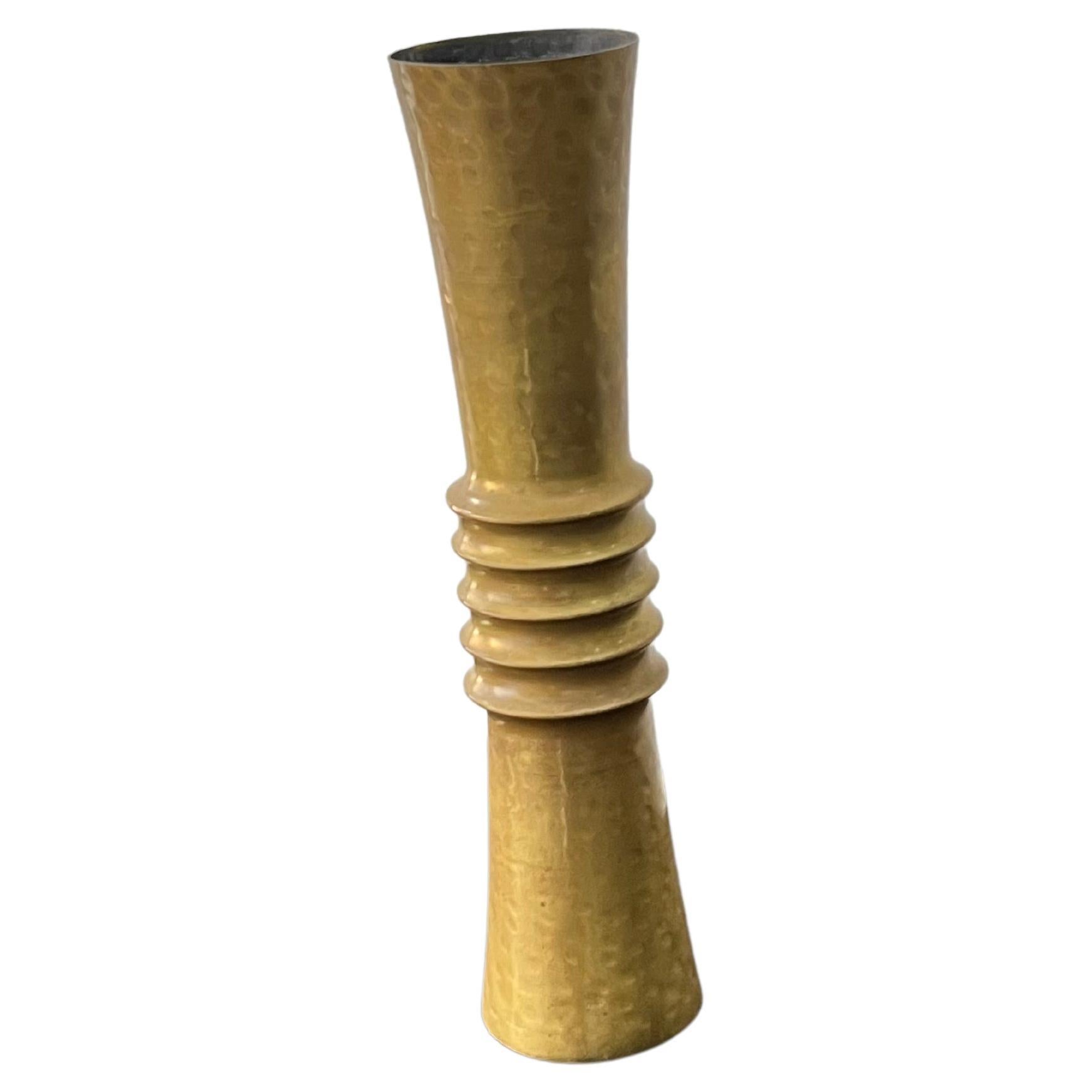 Vaso italiano in ottone di Cognolato anni '50