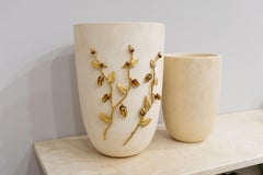 Italian Bloom Vase in Travertino Navona by Giansanti Home