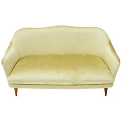 Italian Velvet Sofa, 1950s