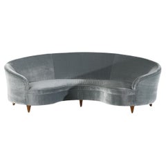 Italian Velvet sofa, 1950s