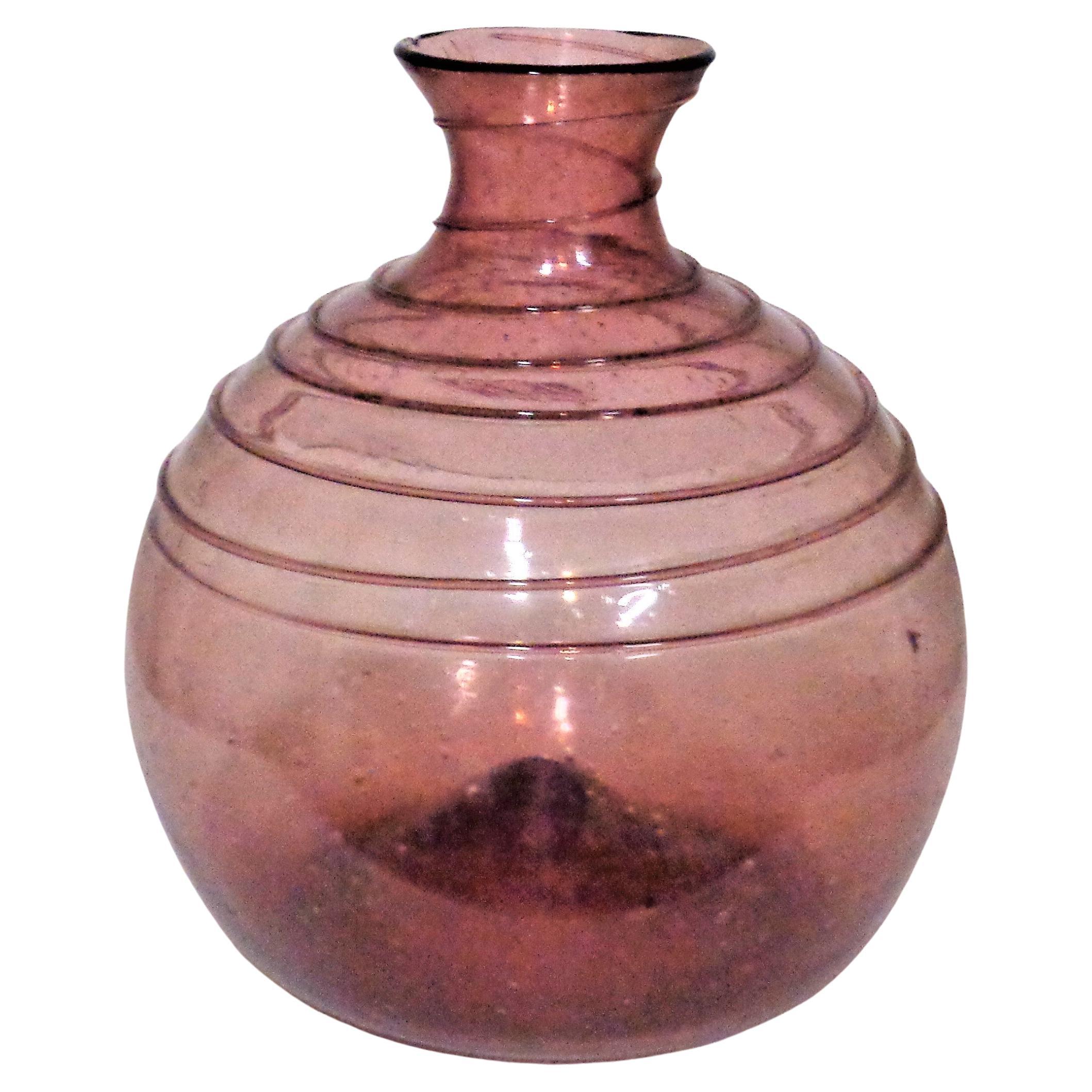   Mid 20th Century Italian Venetian Blown Glass Vase