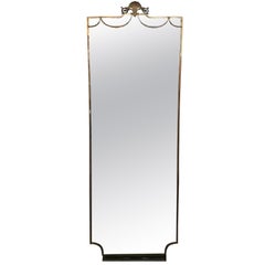 Italian Venetian Brass Full Length Mirror