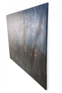 Canales venecianos al atardecer. Óleo sobre lienzo, siglo XX
