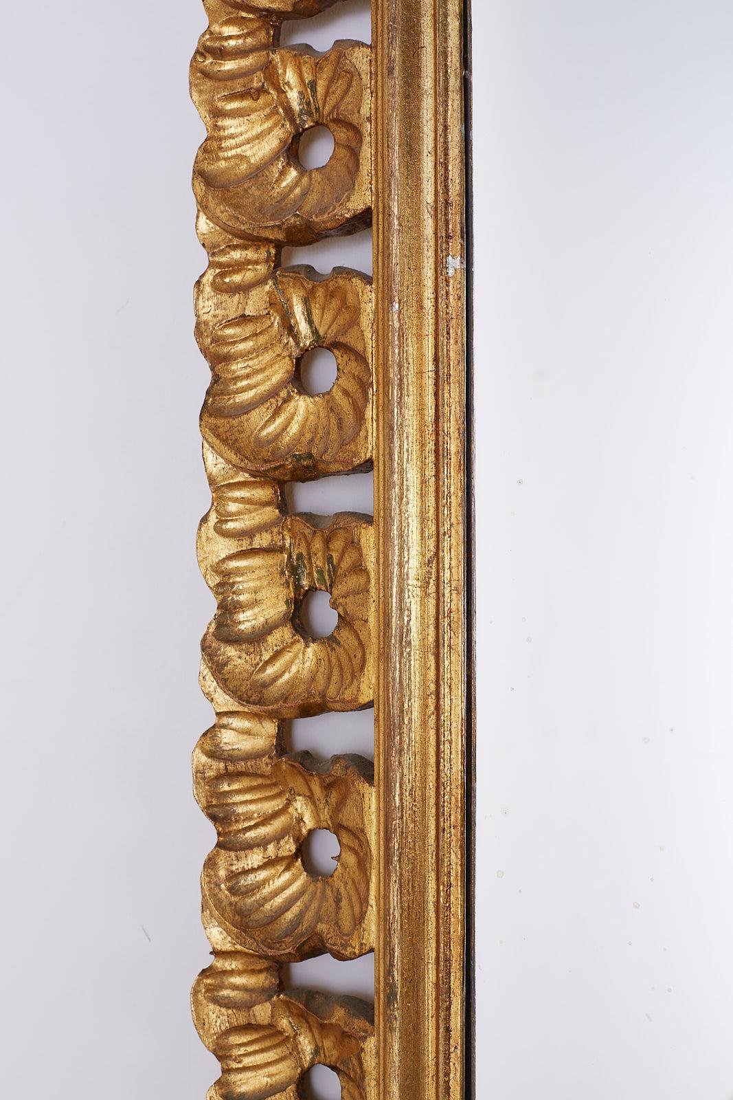 Italian Venetian Carved Ribbon Giltwood Wall Mirror 3