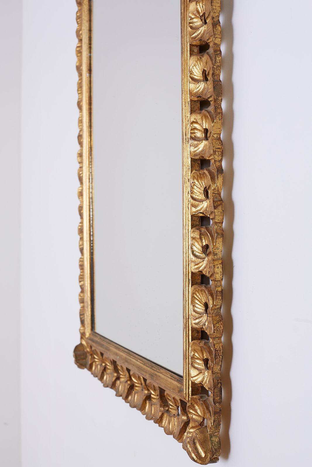 Italian Venetian Carved Ribbon Giltwood Wall Mirror 8