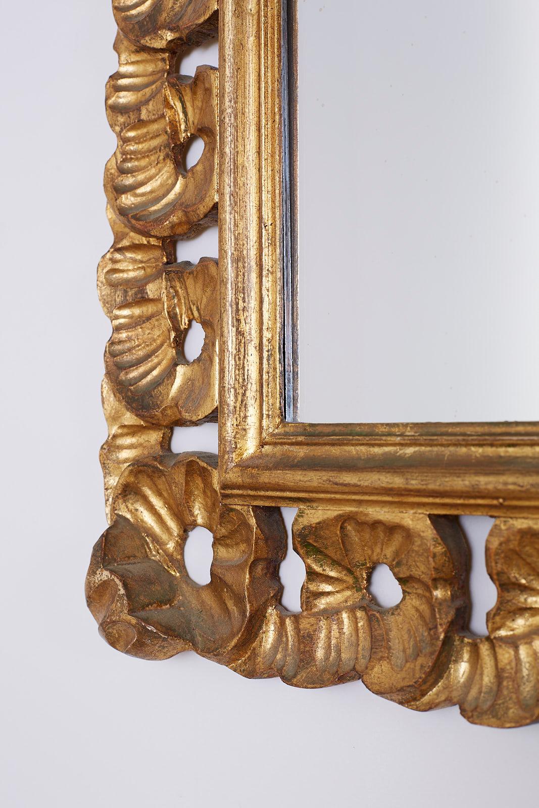 Italian Venetian Carved Ribbon Giltwood Wall Mirror 9