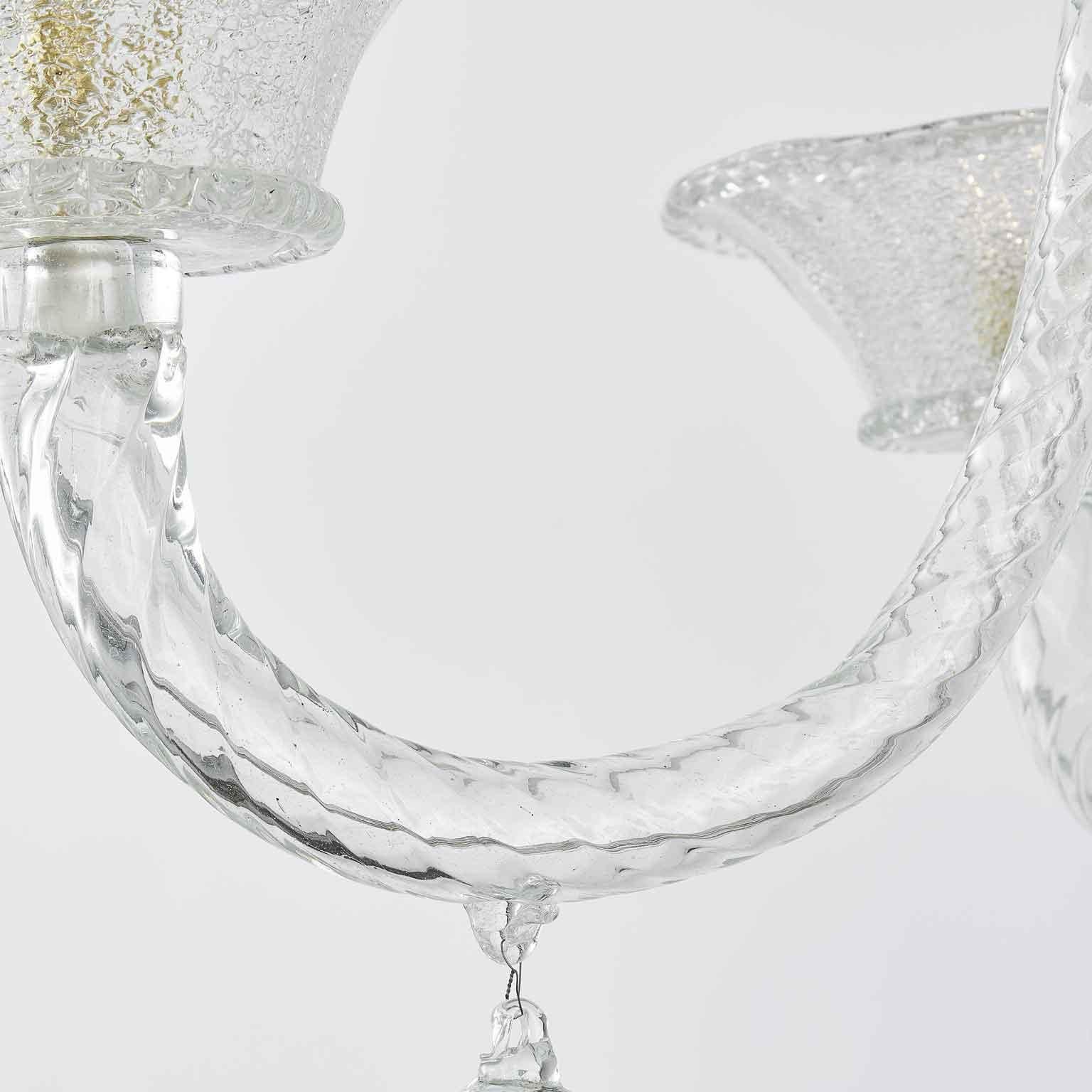 Araña veneciana Art Decó Barovier e Toso Años 40 Cristal de burbujas de Murano Vidrio artístico en venta