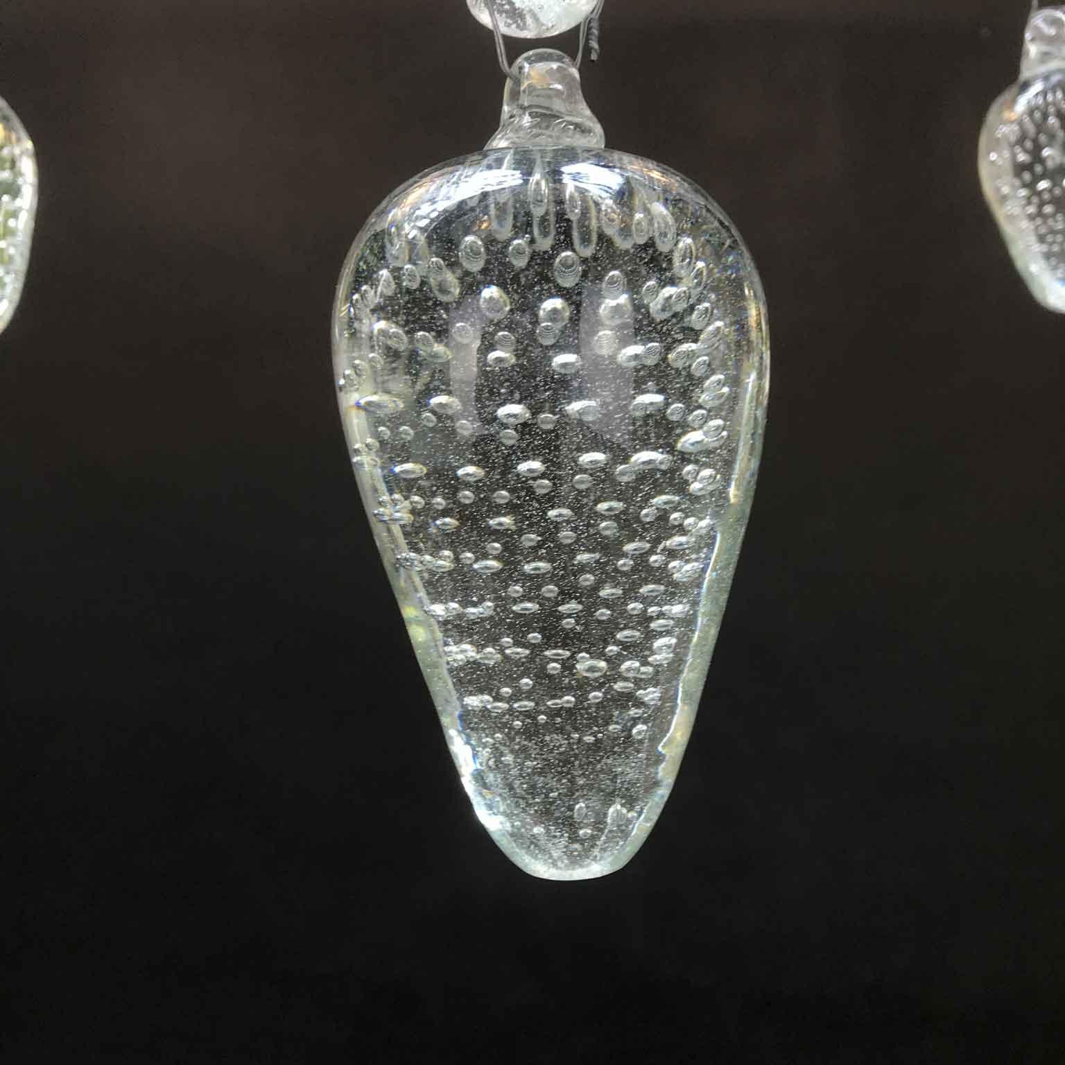 Araña veneciana Art Decó Barovier e Toso Años 40 Cristal de burbujas de Murano en venta 9