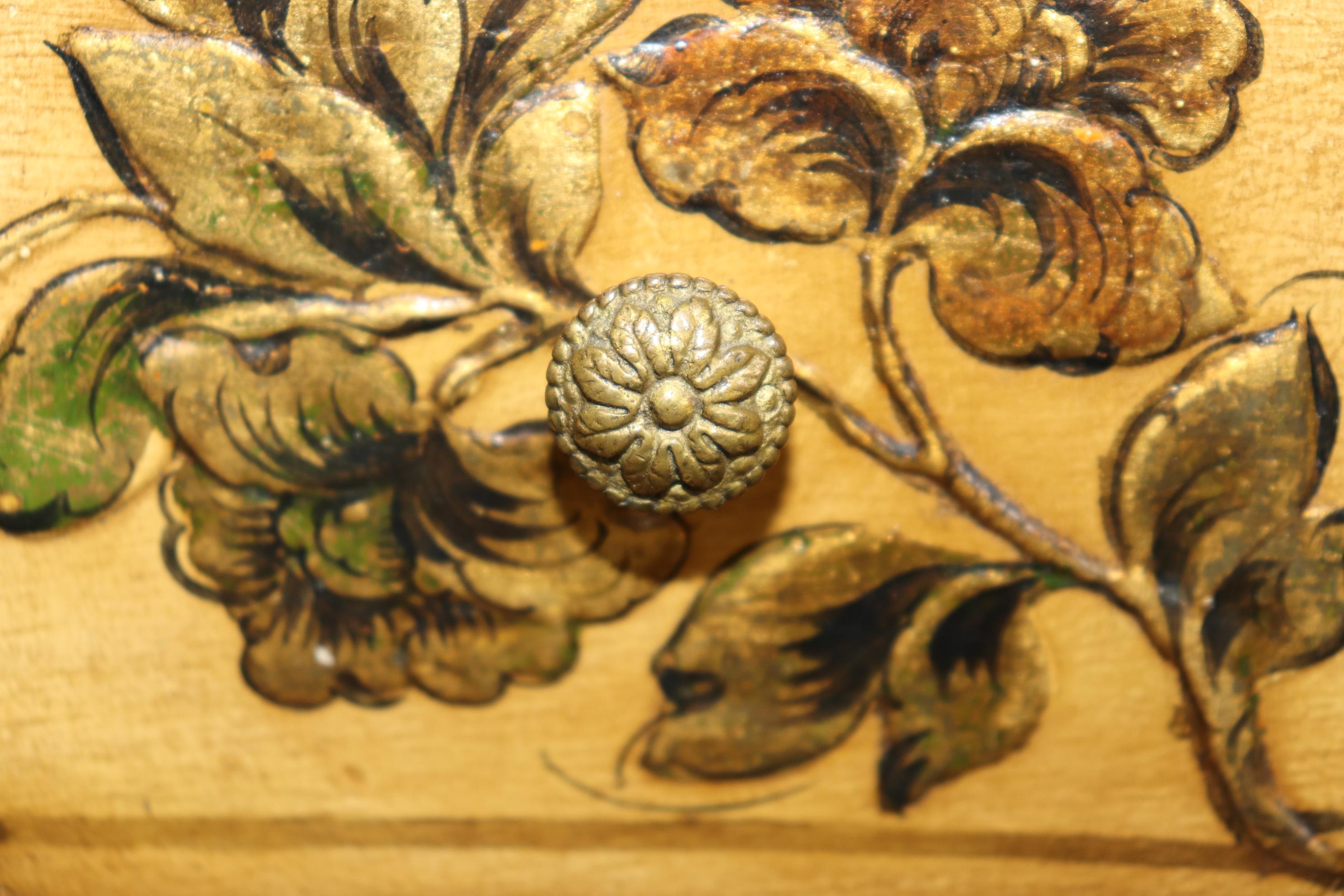 Italian Venetian Chinoiserie and Creme Paint Decorated Secretary Desk For Sale 8
