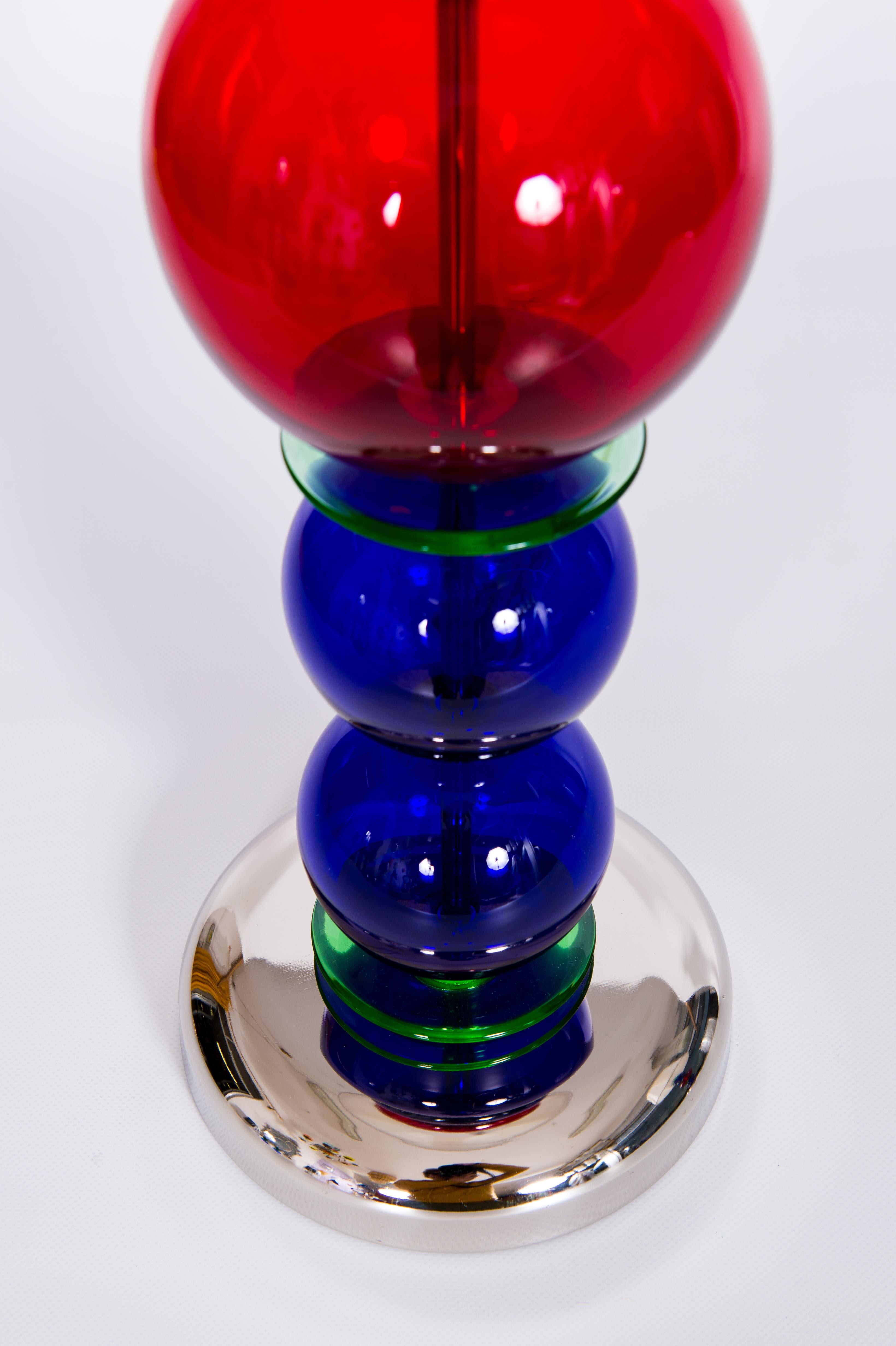 Art Glass Customizable Monumental Murano Glass Table Lamps Vibrant Hues Contemporary Italy For Sale