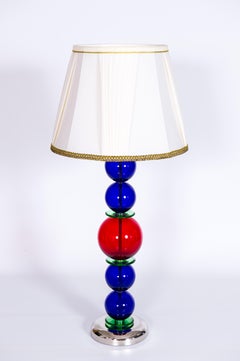 Customizable Monumental Murano Glass Table Lamps Vibrant Hues Contemporary Italy
