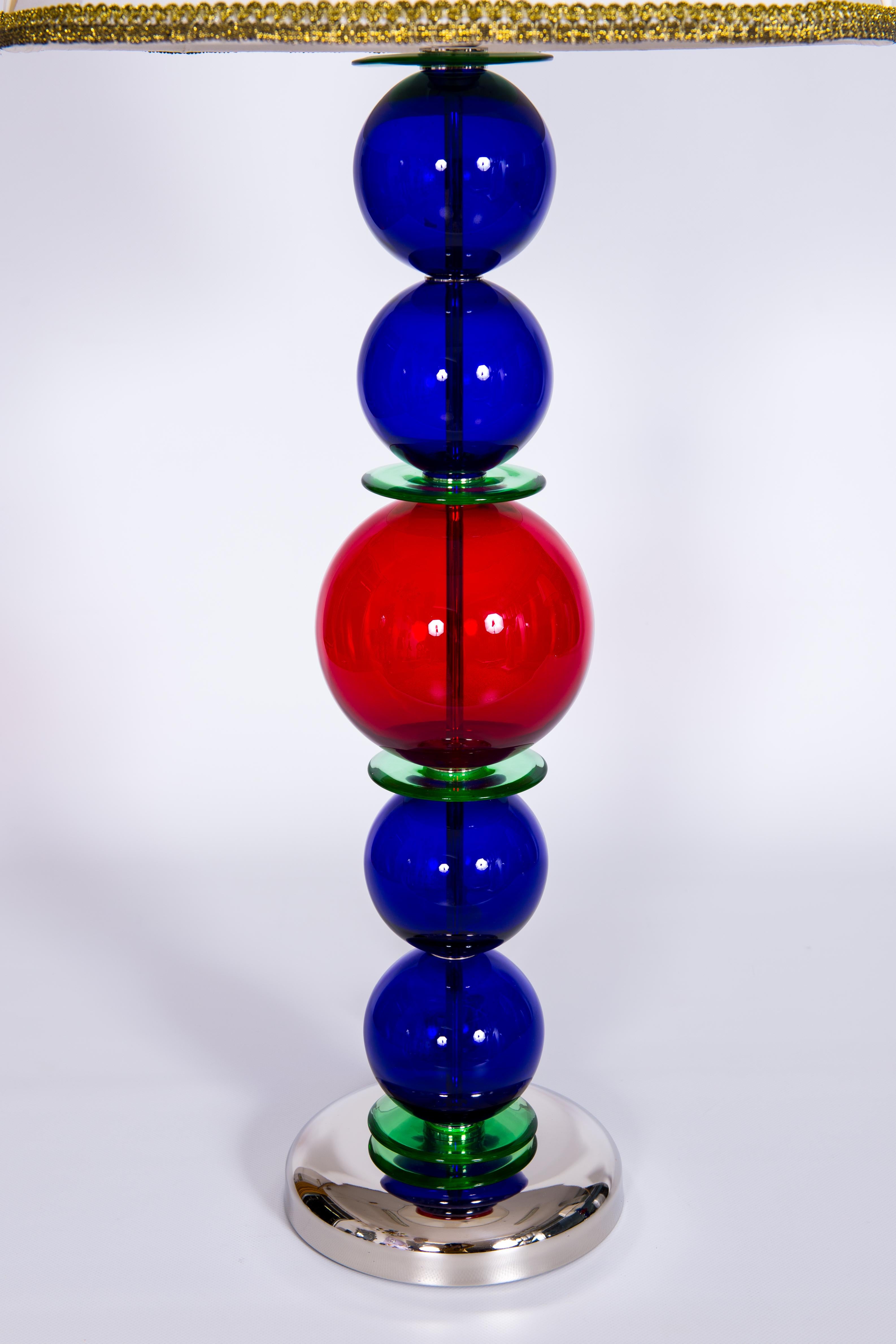 Hand-Crafted Customizable Monumental Murano Glass Table Lamps Vibrant Hues Contemporary Italy For Sale