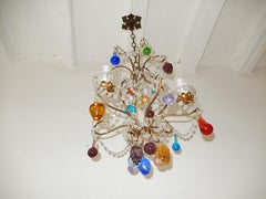 Italian Venetian Crystal Swags Murano Fruit and Drops Chandelier
