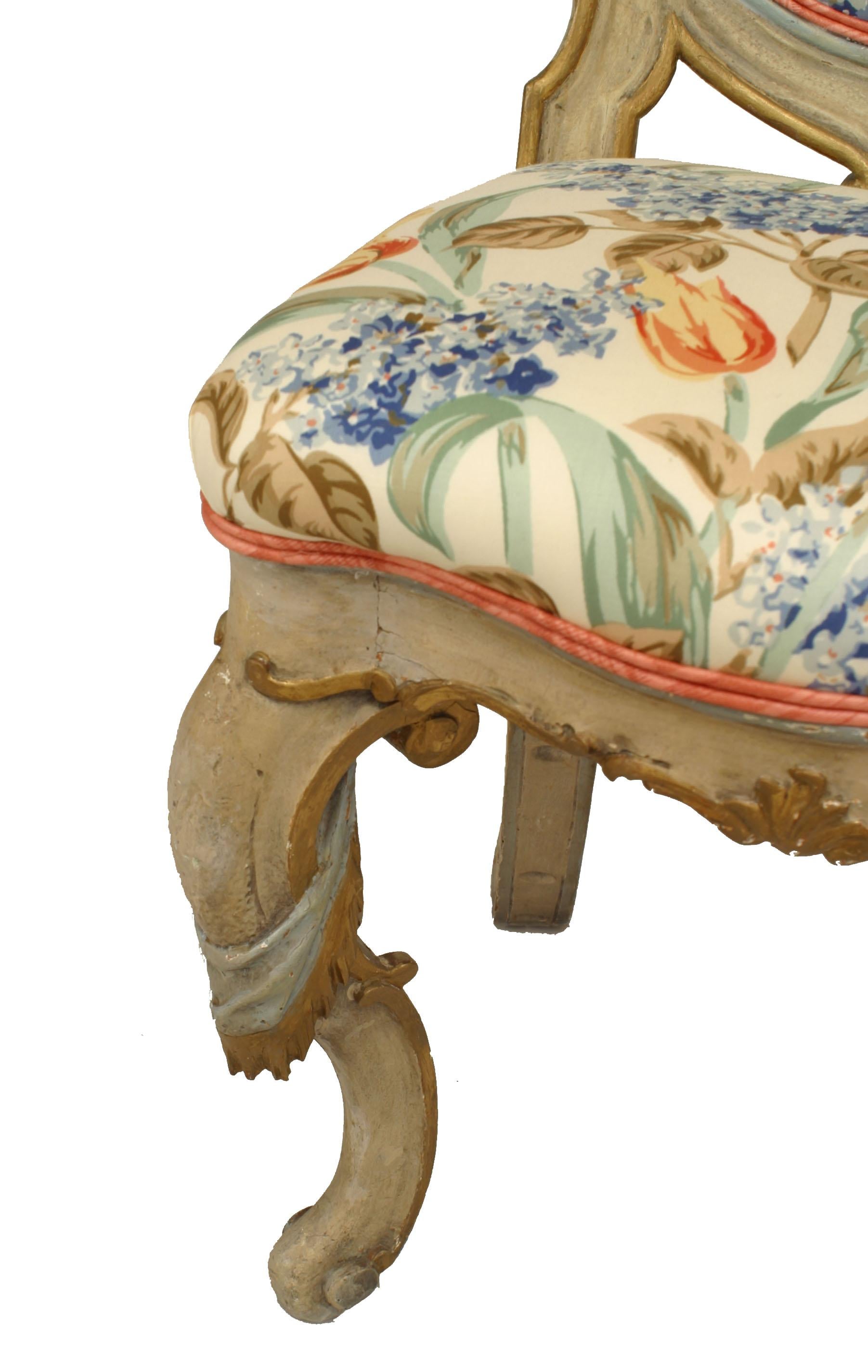 Tissu d'ameublement Chaises d'appoint en tissu vénitien italien en vente