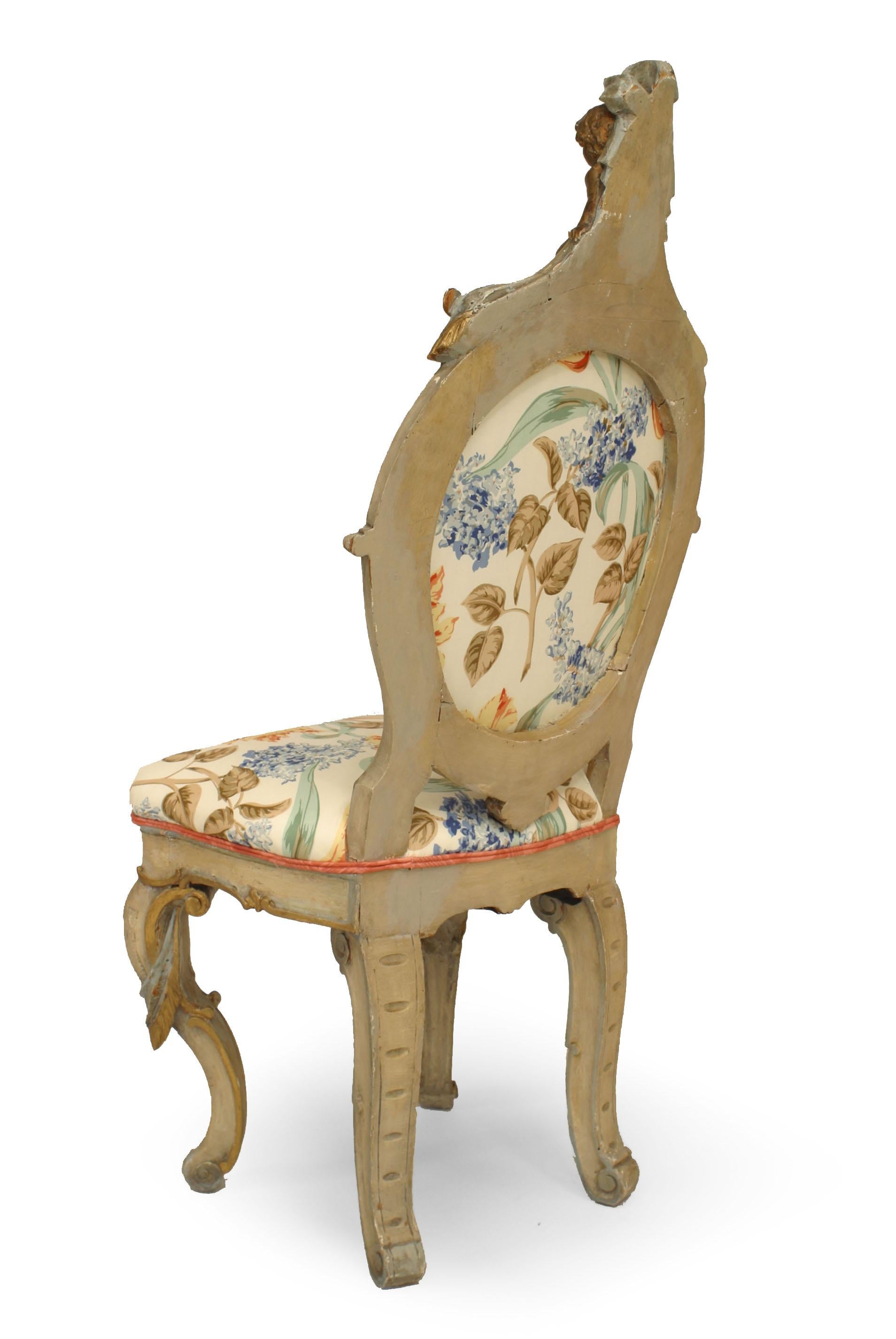Italian Venetian Drape Side Chairs For Sale 2