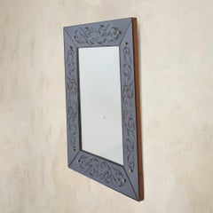 Italian Venetian Etched Glass Wall Mirror, 1960s