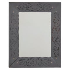 Italian Venetian Etched Glass Wall Mirror, 1960s