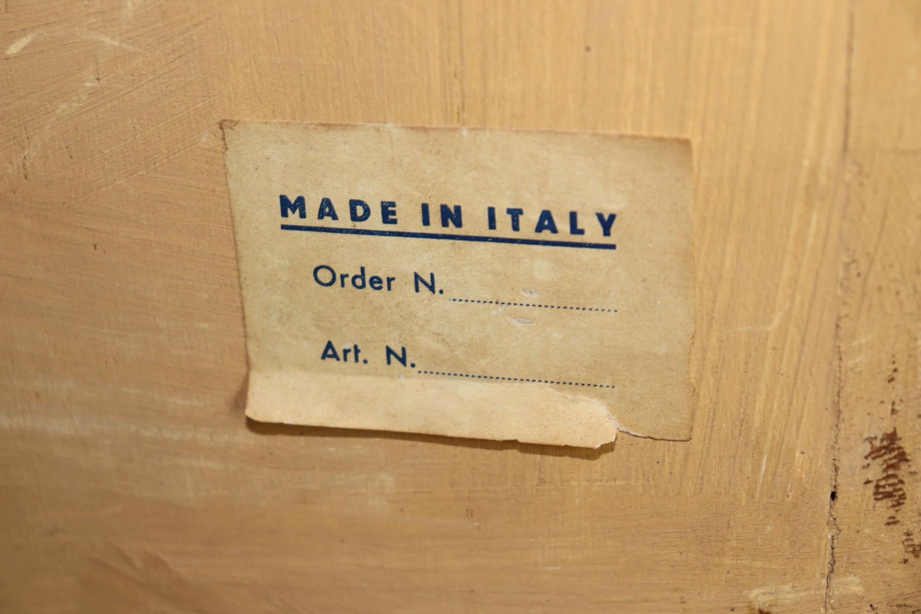Italian Venetian Floral Paint Decorated Antique Distressed Secretary Desk In Good Condition For Sale In Swedesboro, NJ
