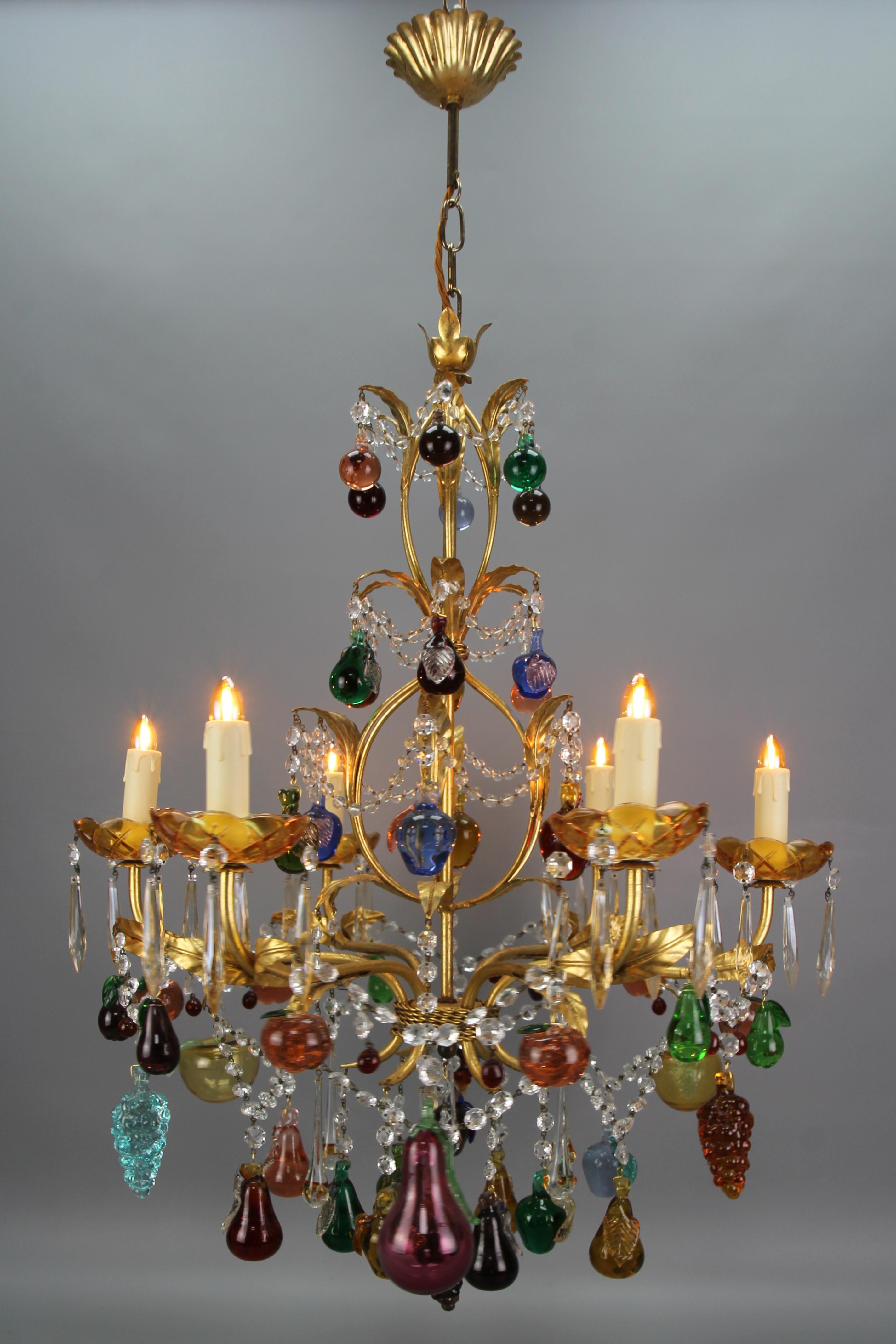 italian glass chandelier