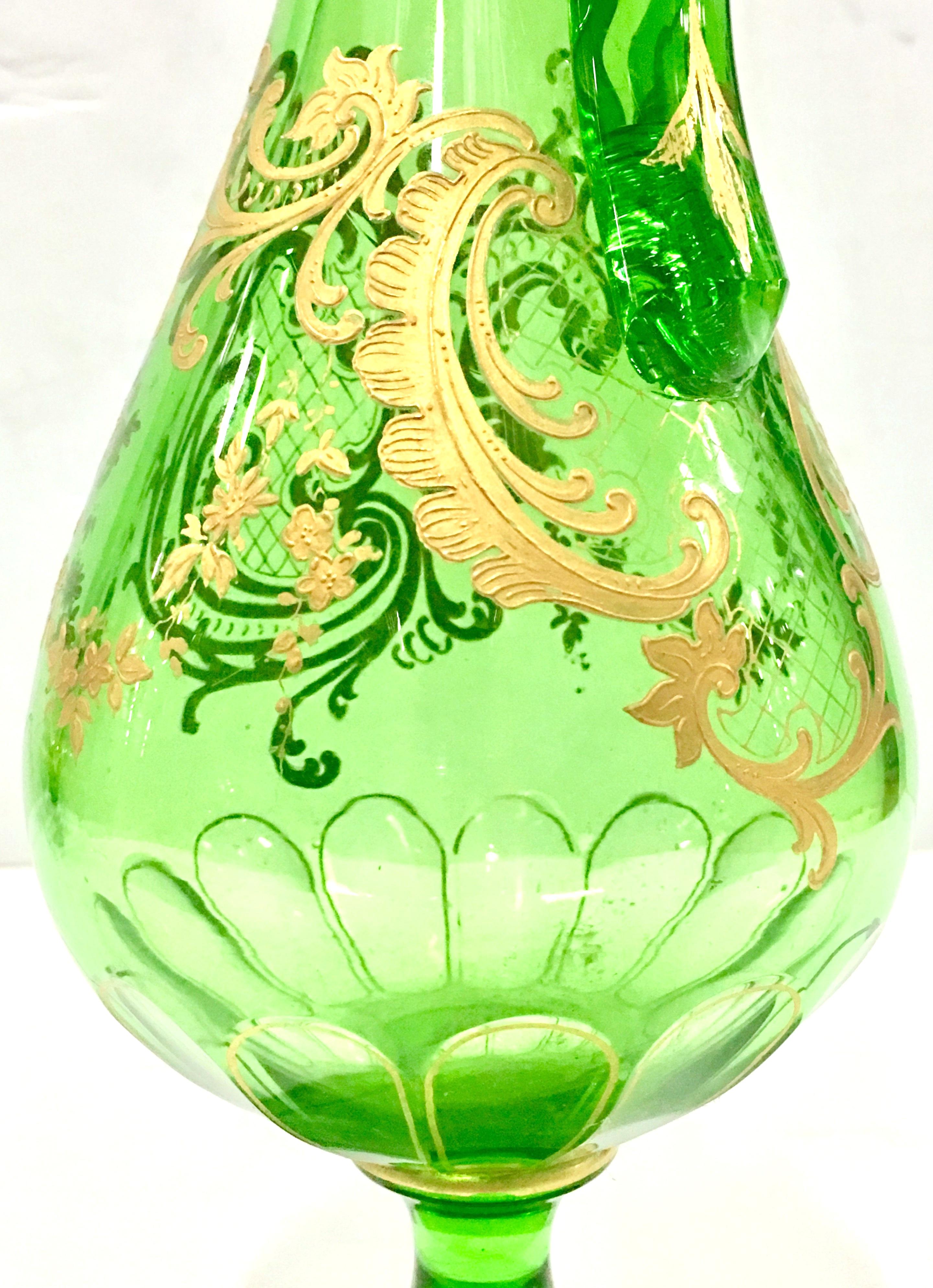 Mid-20th Century Italian Venetian Blown Glass & 22-Karat Gold Drinks Set/6 6