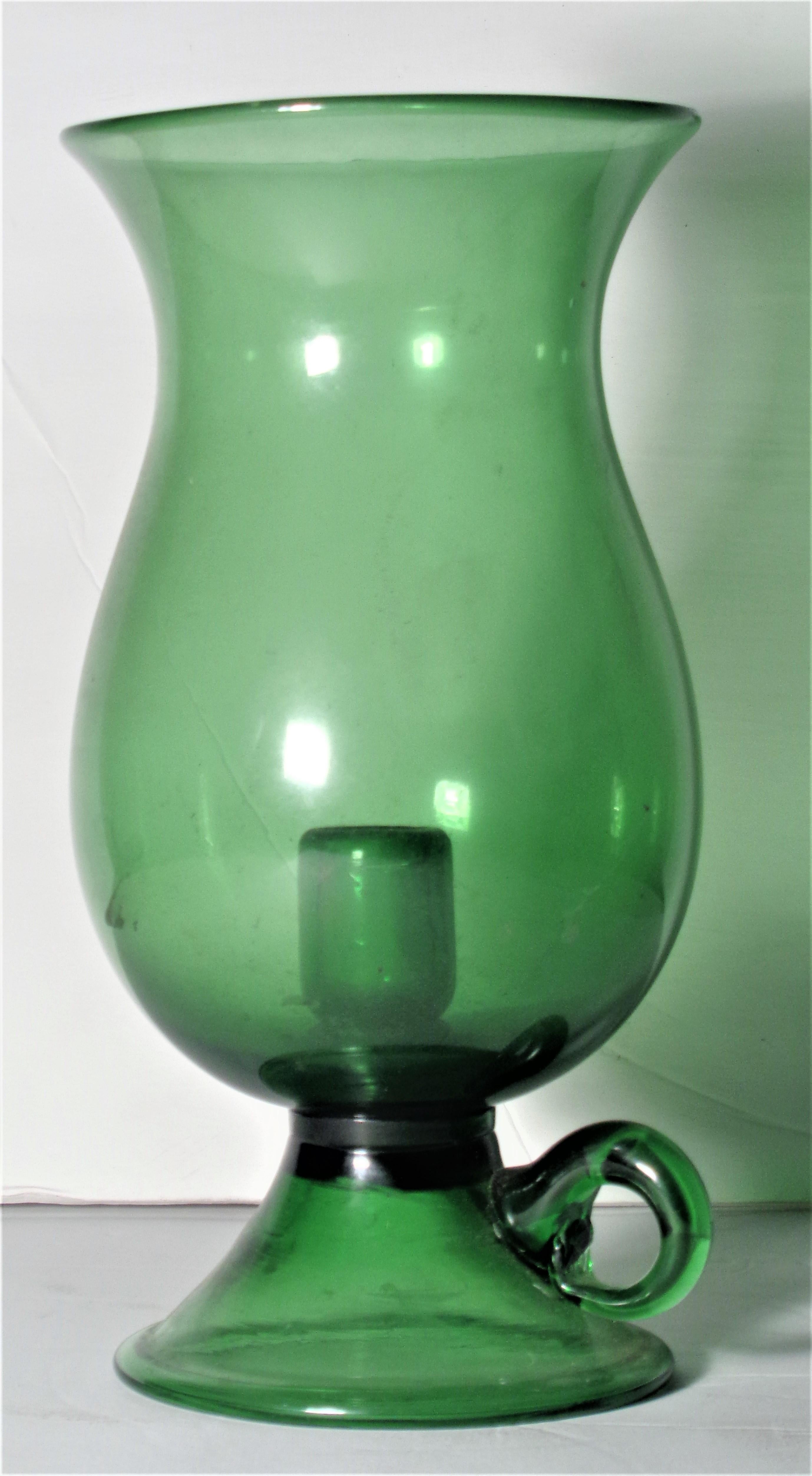 Italian Venetian Glass Hurricane Style Candle Lantern 1960's 5