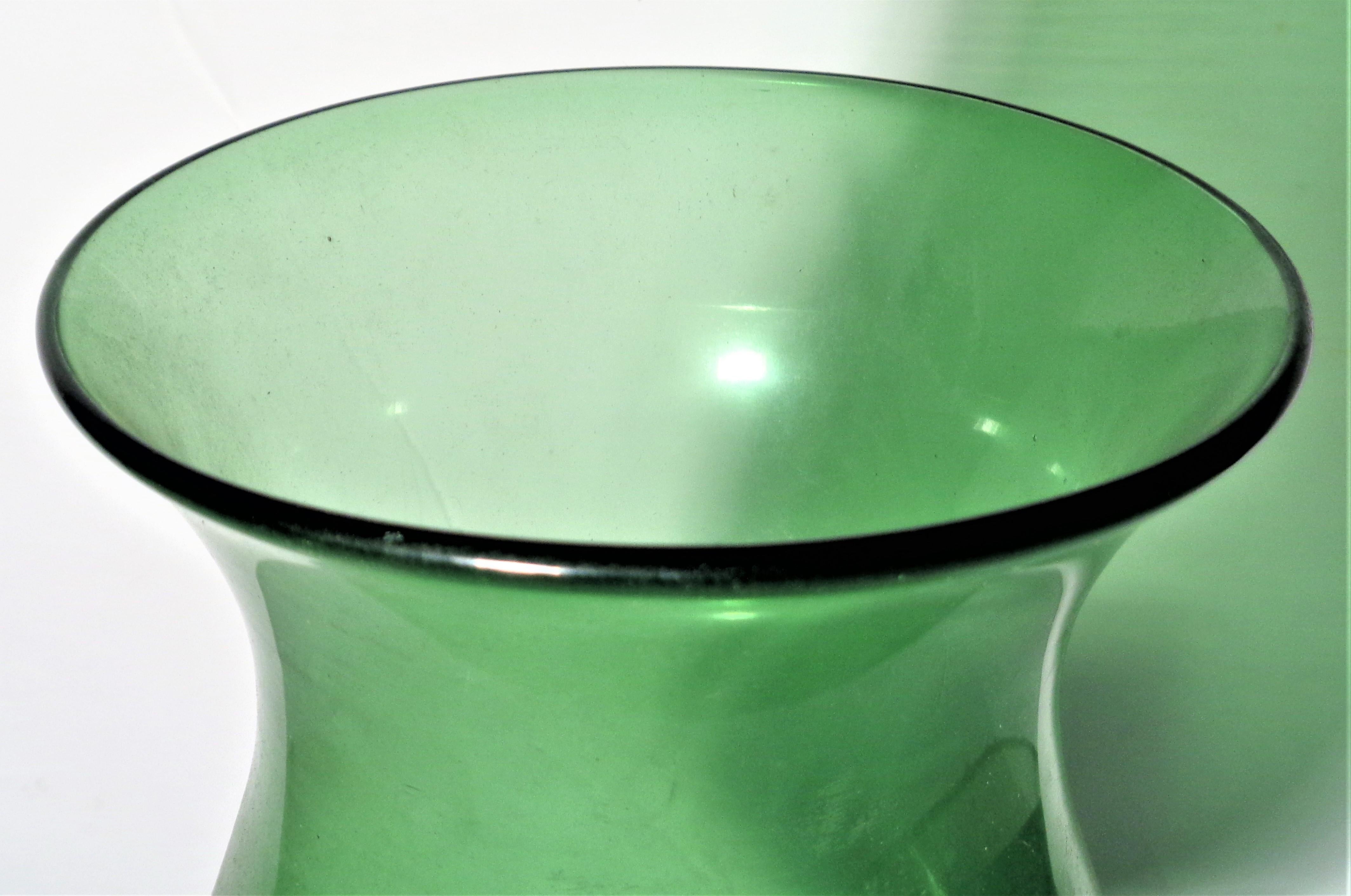 Italian Venetian Glass Hurricane Style Candle Lantern 1960's In Good Condition In Rochester, NY