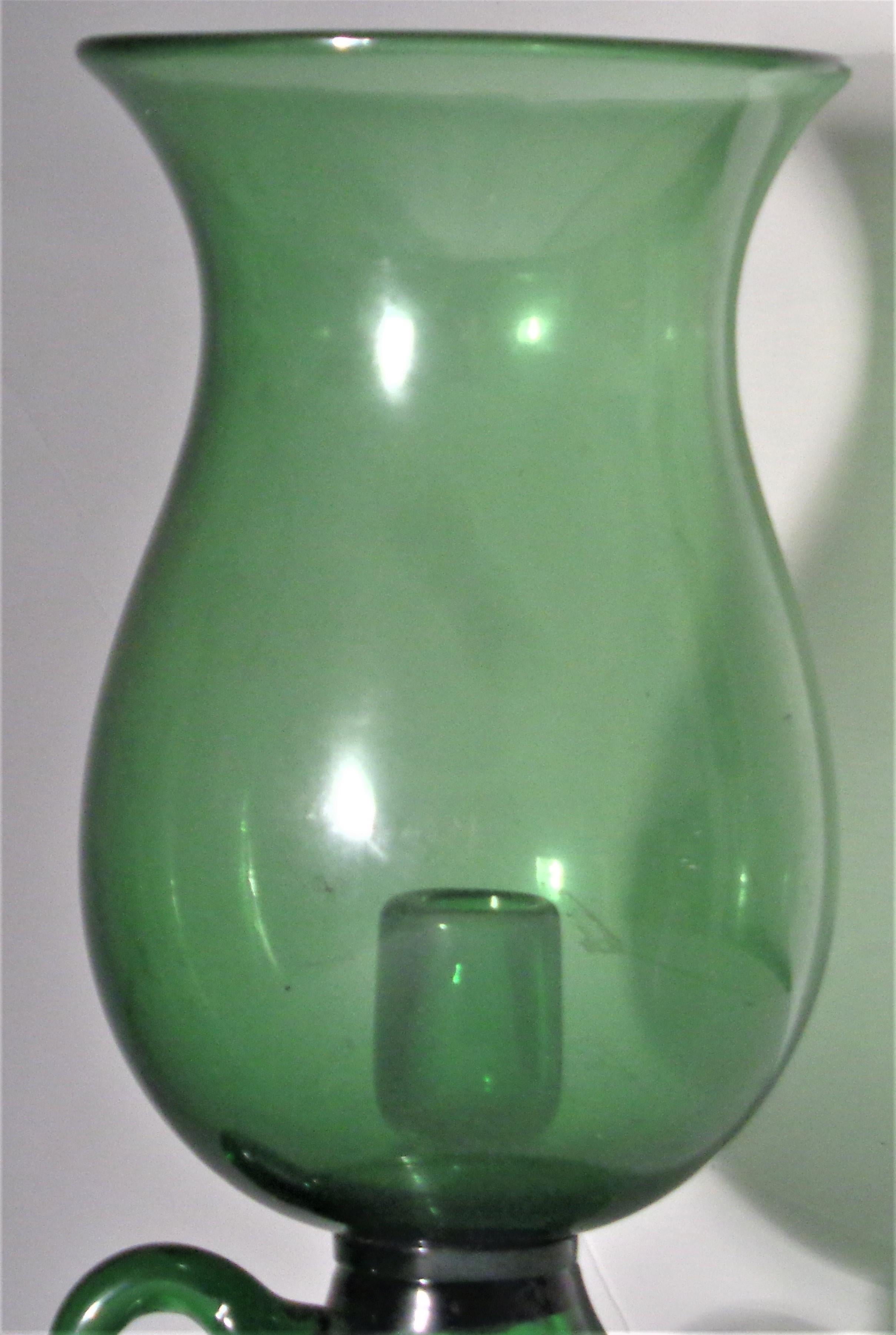 Art Glass Italian Venetian Glass Hurricane Style Candle Lantern 1960's