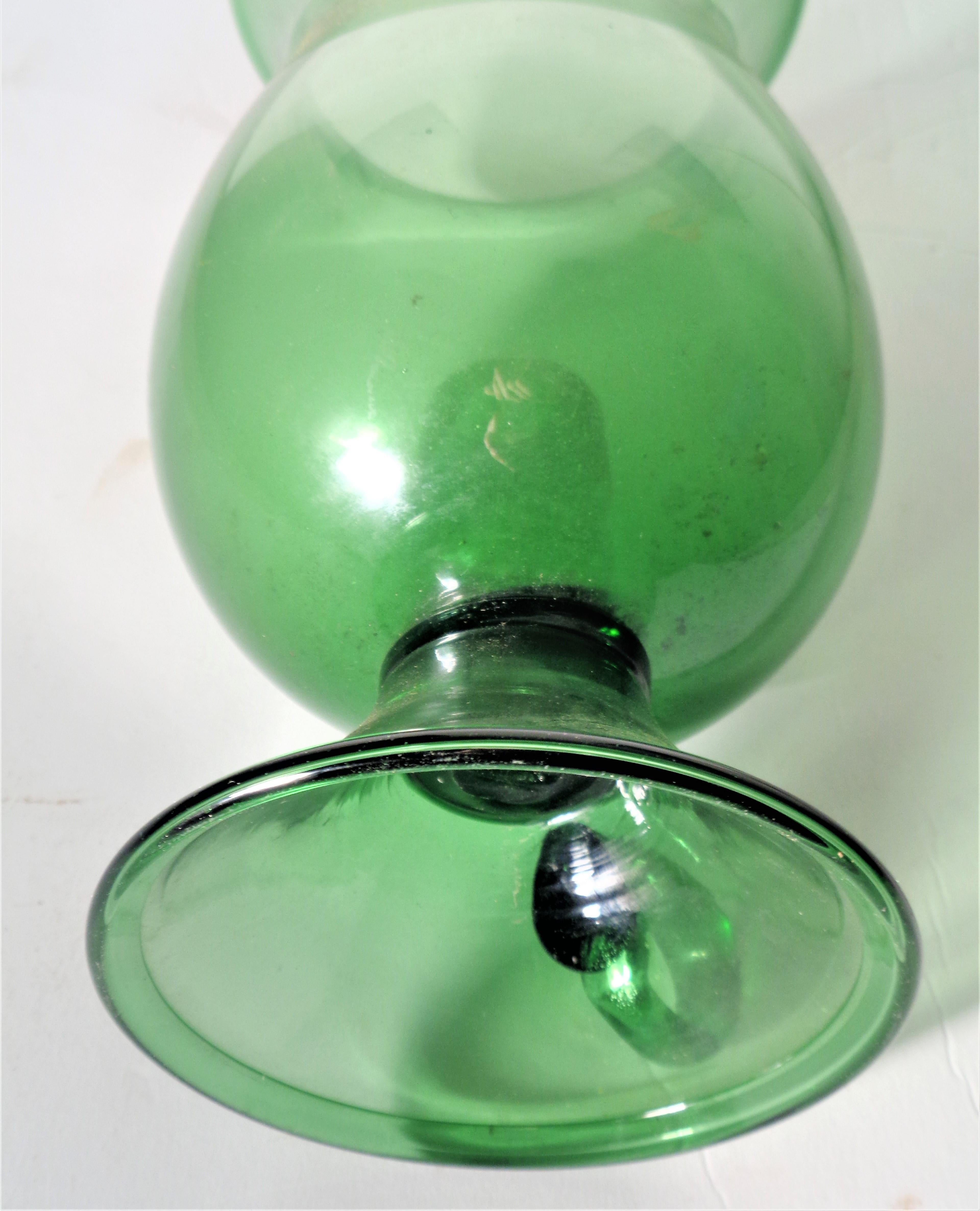 Italian Venetian Glass Hurricane Style Candle Lantern 1960's 2