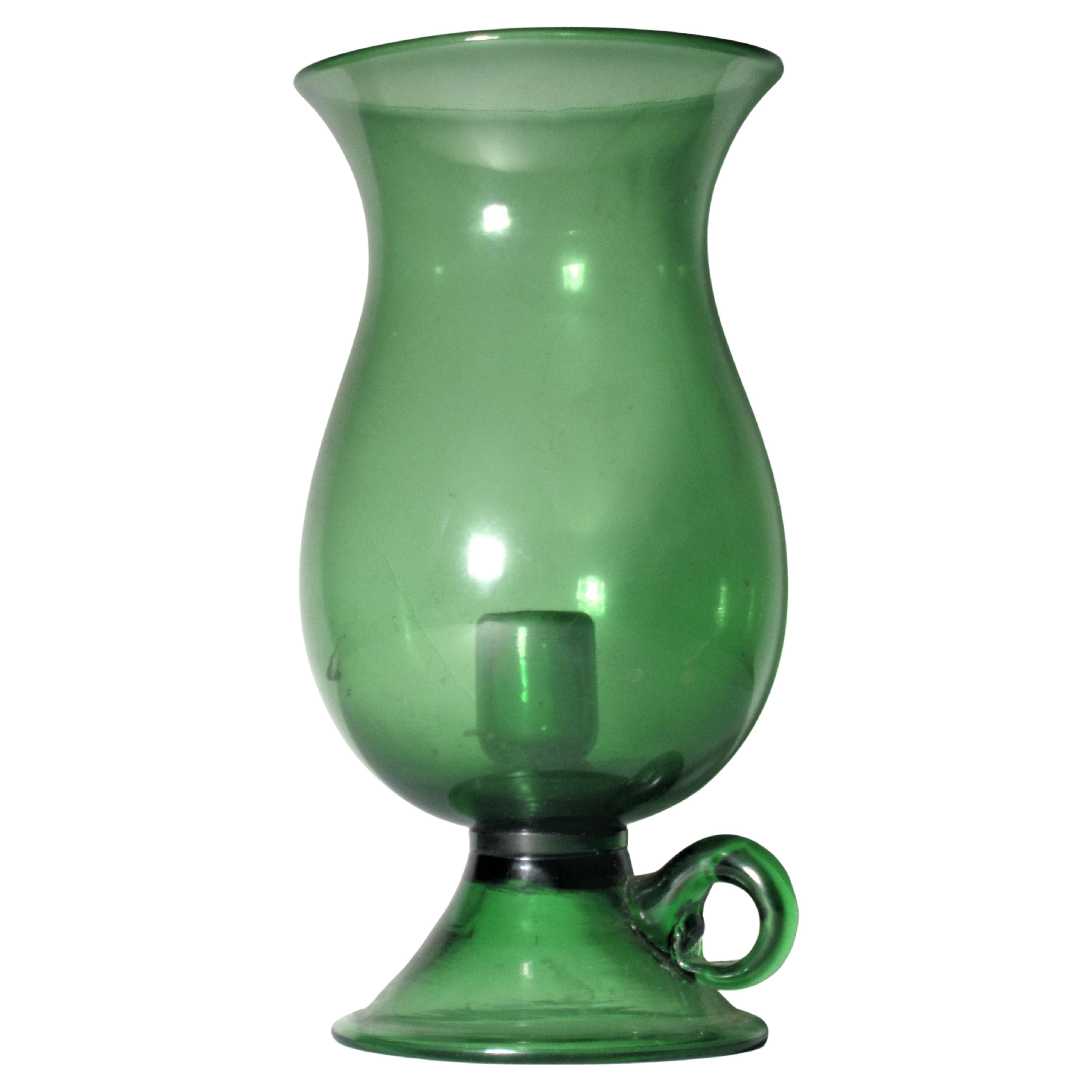 Italian Venetian Glass Hurricane Style Candle Lantern 1960's