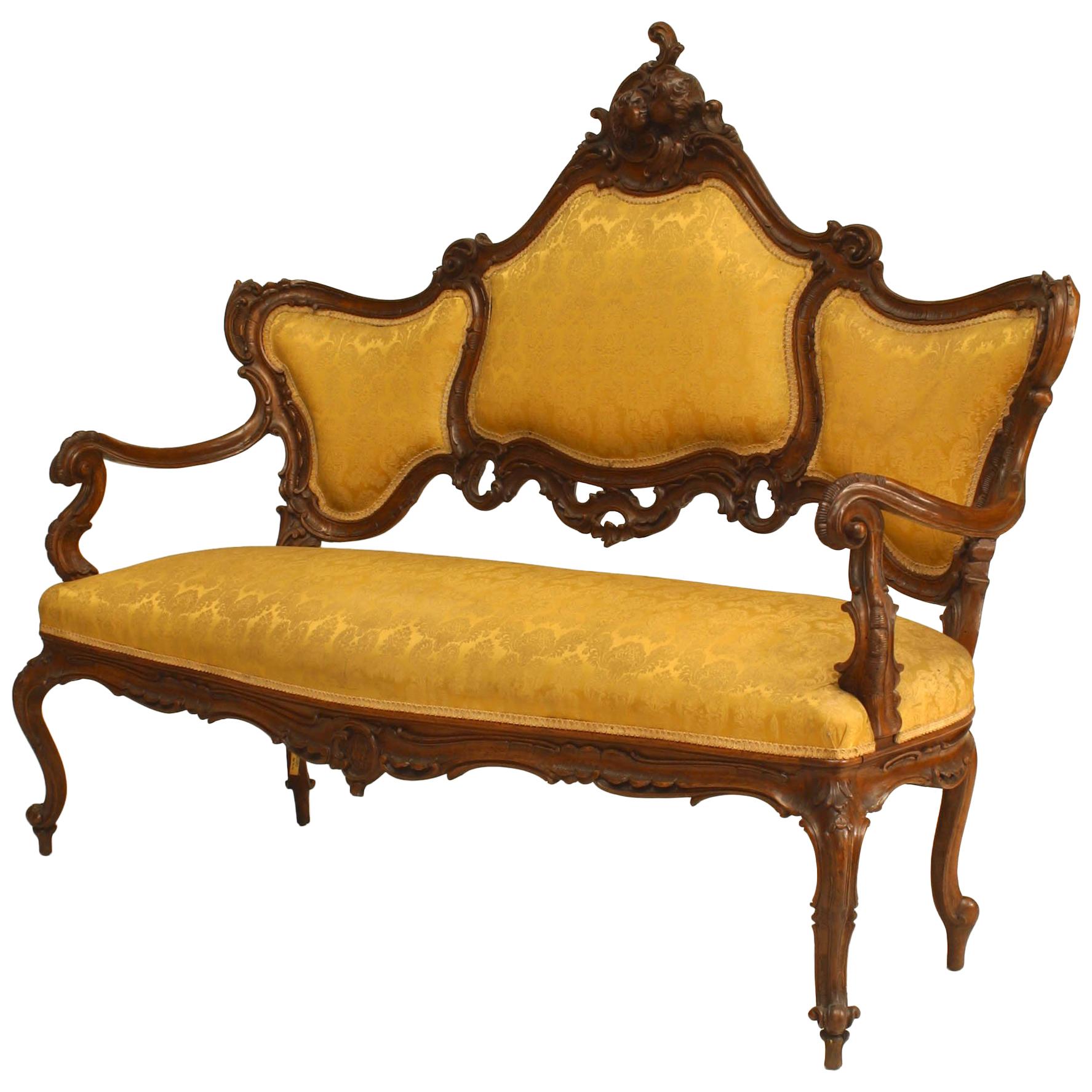 Italian Venetian Gold 6-Piece Living Room Set