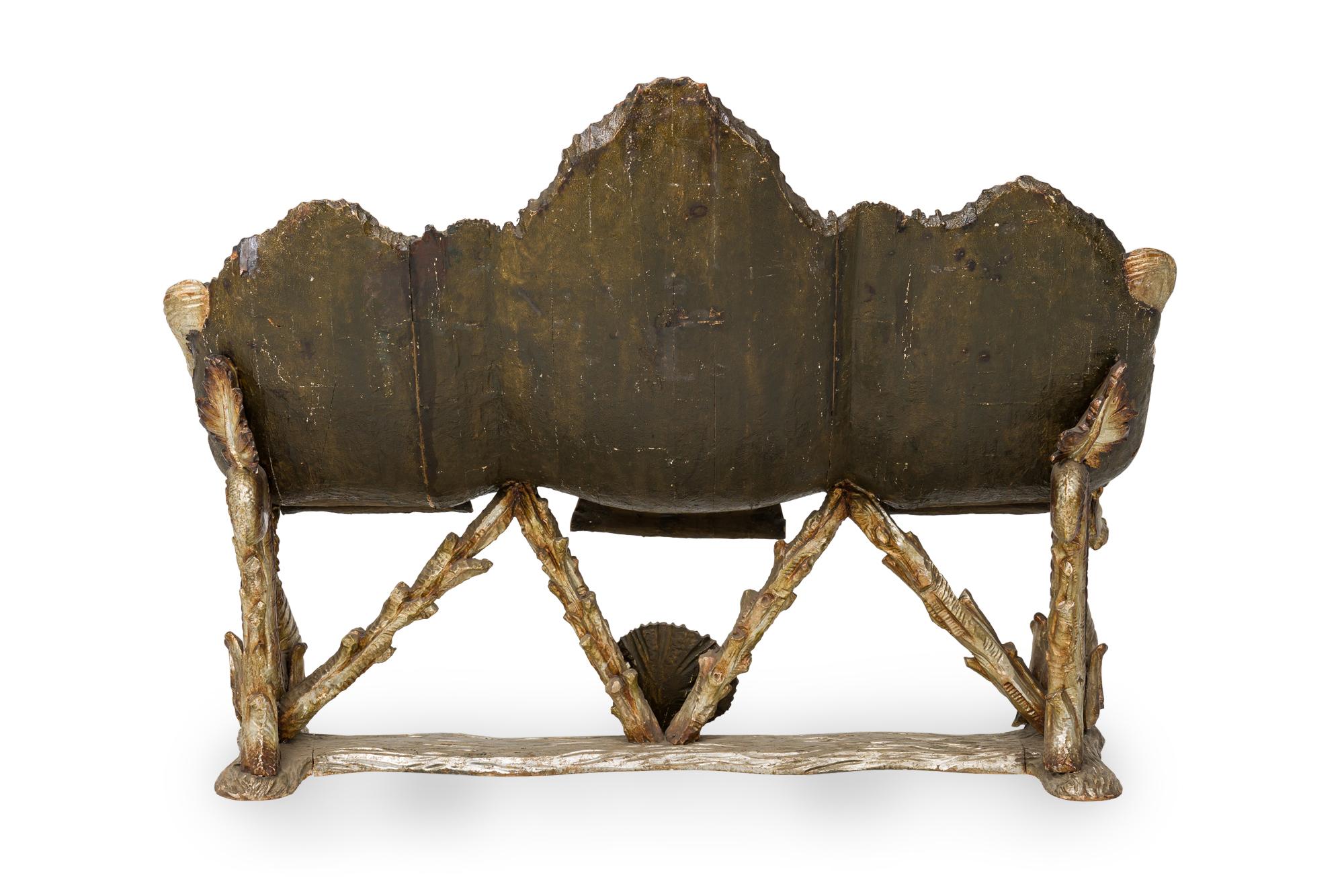 Italian Venetian Grotto Seashell Settee In Good Condition For Sale In Queens, NY