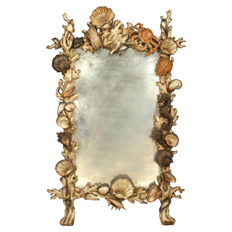 Pauly et Cie Venetian Grotto Wall Mirror, 19th century, offered by Newel