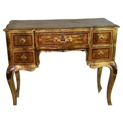 Italian Venetian Knee-Hole Desk /Console Table circa 1950's