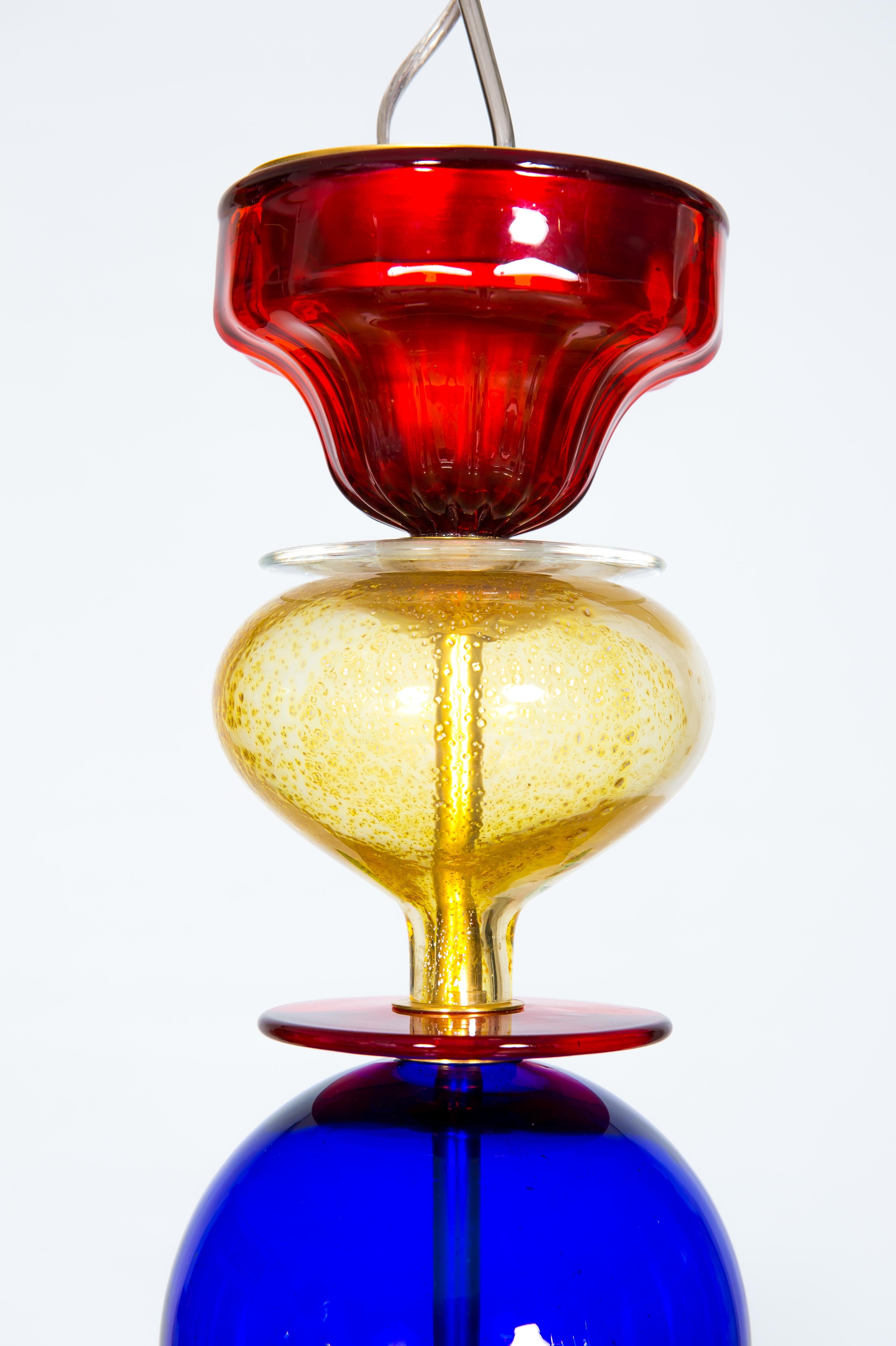 Italian Venetian Multicolor Murano Glass Chandelier by Giovanni Dalla Fina 2010s For Sale 8