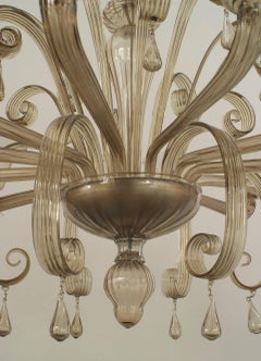 Italian Venetian Murano Smoked Glass Chandelier For At 1stdibs Italian Venetian Murano Smoked Glass, Venetian Crystal Chandelier Antiques Roadshow