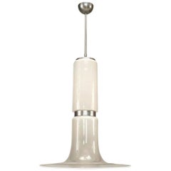 Italian Venetian Murano 1960s White/Milky Glass Lantern