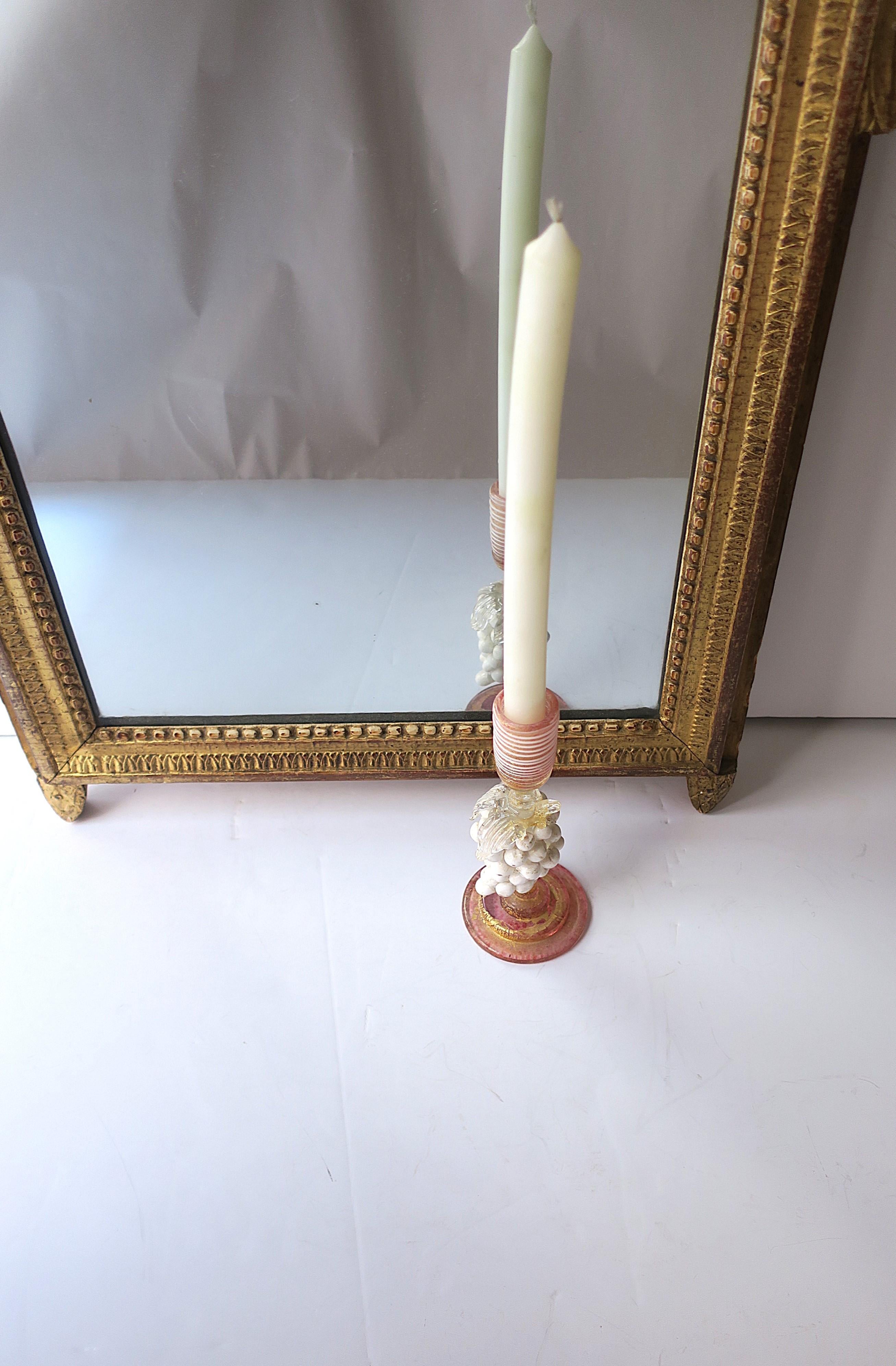 Portacandele in vetro artistico italiano di Murano con uva in vendita 3