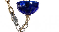 Italian Venetian Murano Blue Glass Chandelier